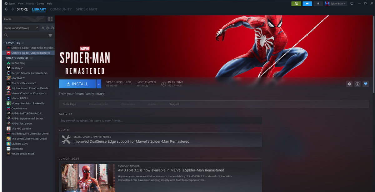 Spider-Man Remastered